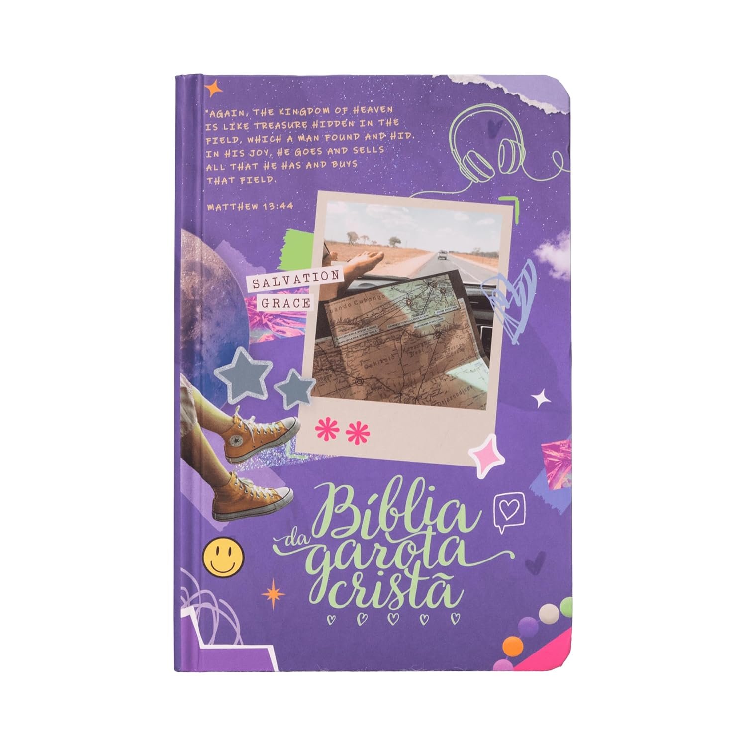 Bíblia da Garota Cristã NTLH Capa Dura Roxa Colagem